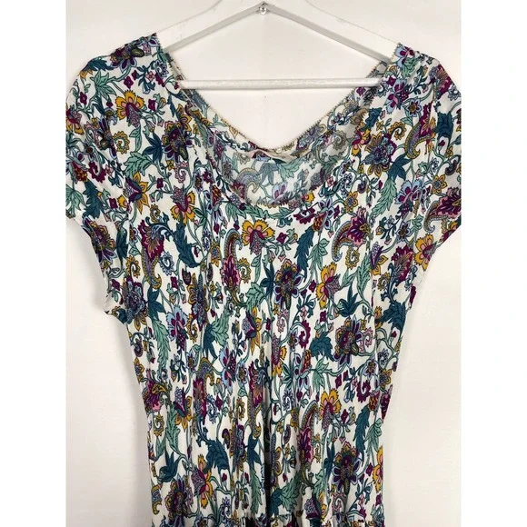 Soft Surroundings Maxi Dress Kara Floral Print Tiered Sundress Boho Chic Size XL - Picture 6 of 9